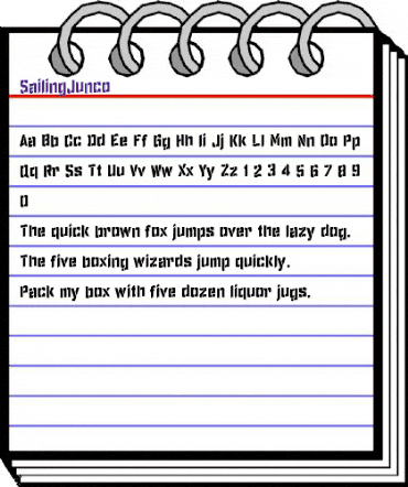 SailingJunco Regular animated font preview
