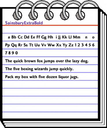 SainsburyExtraBold Regular animated font preview