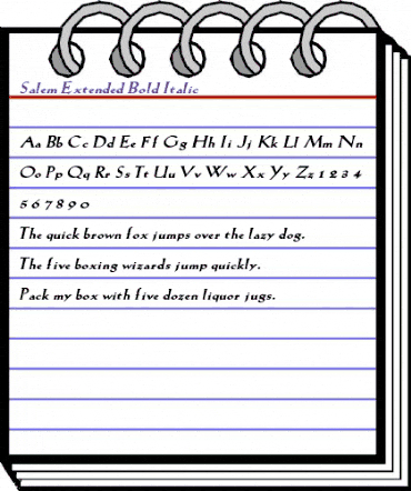 Salem-Extended Bold Italic animated font preview Salem-Extended Bold Italic animated font preview