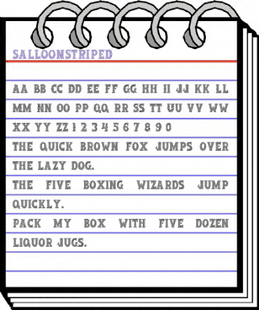 SalloonStriped Regular animated font preview