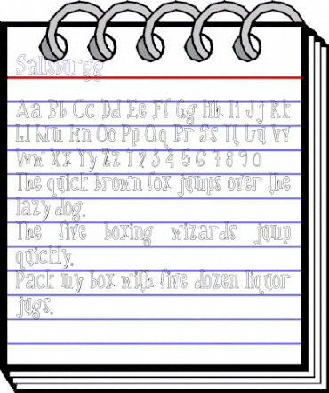 Sallsburgg Regular animated font preview Sallsburgg Regular animated font preview