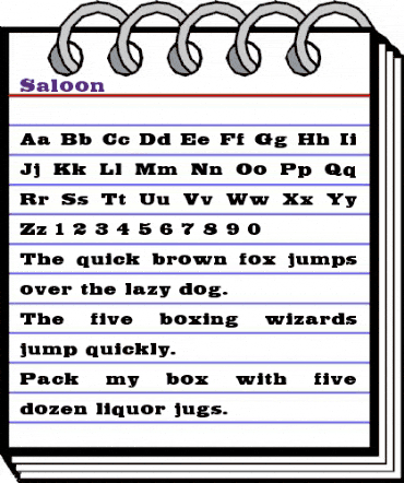Saloon Regular animated font preview