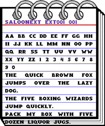 SaloonExt Ext animated font preview