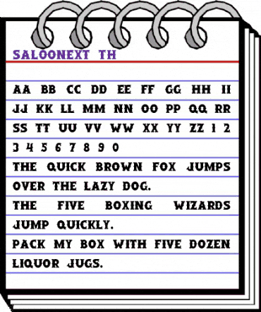 SaloonExt Th Regular animated font preview
