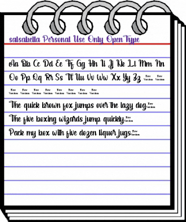 salsabella Personal Use Only Regular animated font preview salsabella Personal Use Only Regular animated font preview