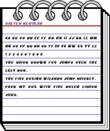 Salter Regular animated font preview Salter Regular animated font preview