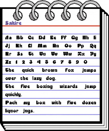 Saltire Normal animated font preview Saltire Normal animated font preview