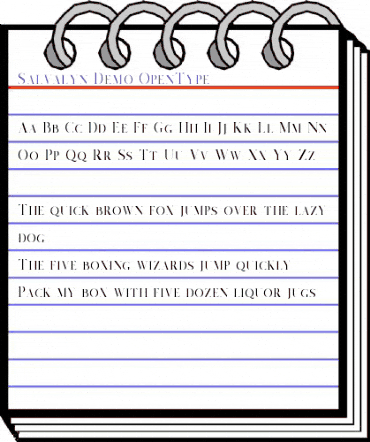 Salvalyn Regular animated font preview Salvalyn Regular animated font preview