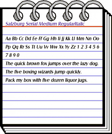 Salzburg-Serial-Medium RegularItalic animated font preview Salzburg-Serial-Medium RegularItalic animated font preview