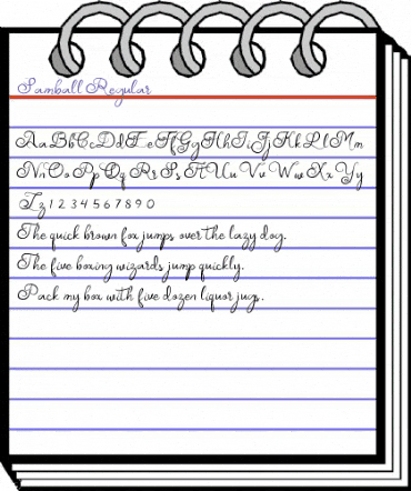 Samball Regular animated font preview