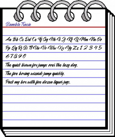 Samble Tracie Regular animated font preview Samble Tracie Regular animated font preview