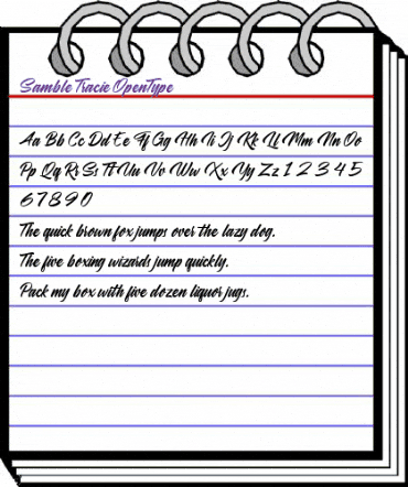 Samble Tracie Regular animated font preview