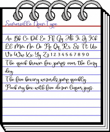 Samerville Regular animated font preview