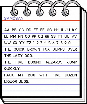 samosan Regular animated font preview