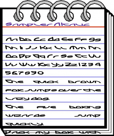 Sampler Italic animated font preview Sampler Italic animated font preview