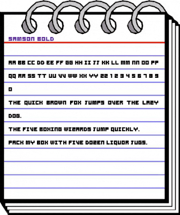 Samson Bold Regular animated font preview Samson Bold Regular animated font preview