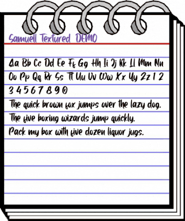 Samuell Textured - DEMO Regular animated font preview Samuell Textured - DEMO Regular animated font preview