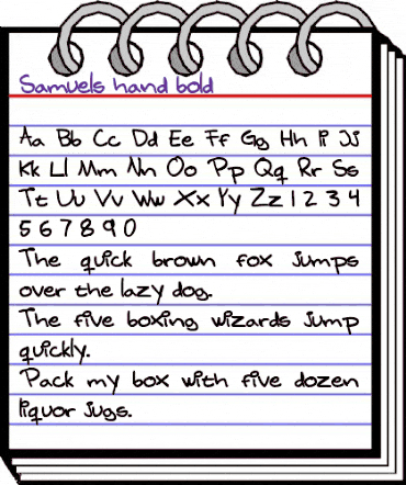 Samuels hand bold animated font preview Samuels hand bold animated font preview
