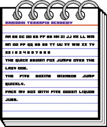 Samurai Terrapin Academy Regular animated font preview Samurai Terrapin Academy Regular animated font preview