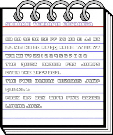 Samurai Terrapin Engraved Regular animated font preview Samurai Terrapin Engraved Regular animated font preview