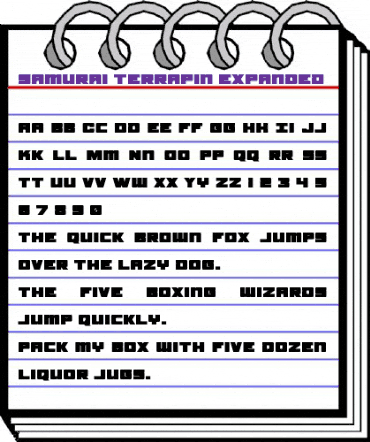 Samurai Terrapin Expanded Expanded animated font preview Samurai Terrapin Expanded Expanded animated font preview