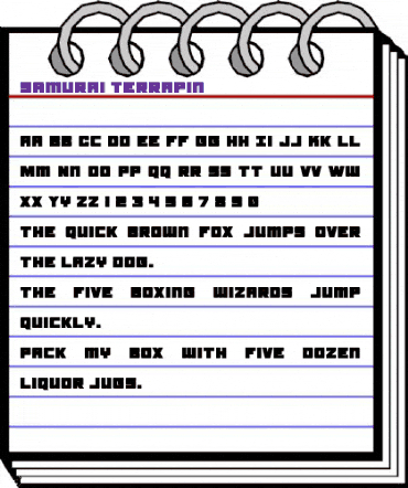 Samurai Terrapin Regular animated font preview Samurai Terrapin Regular animated font preview