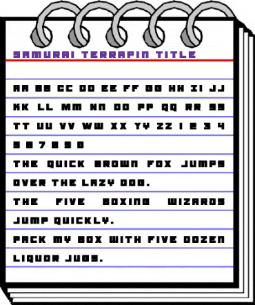 Samurai Terrapin Title Regular animated font preview Samurai Terrapin Title Regular animated font preview