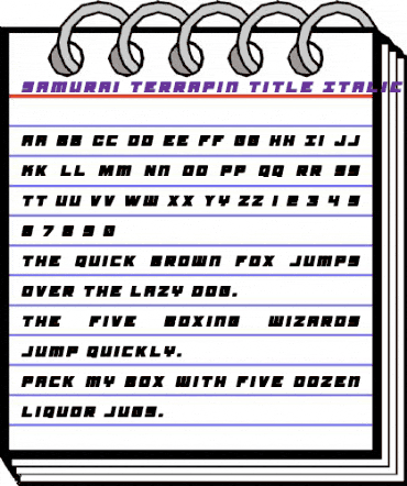 Samurai Terrapin Title Italic Italic animated font preview Samurai Terrapin Title Italic Italic animated font preview