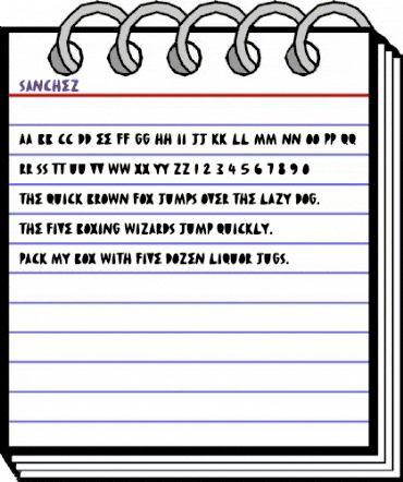 SANCHEZ Regular animated font preview SANCHEZ Regular animated font preview