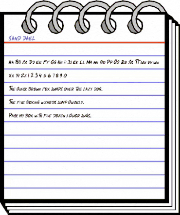 SAND DAEL Regular animated font preview