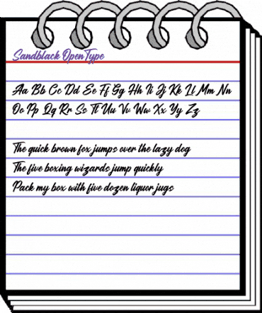 Sandblack Regular animated font preview Sandblack Regular animated font preview
