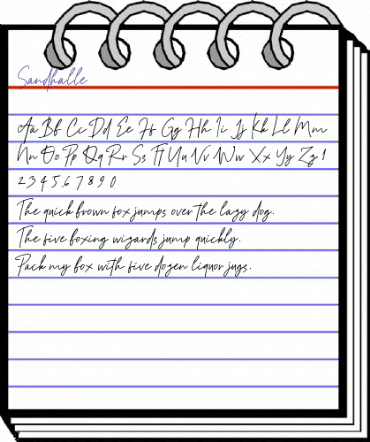 Sandhalle Regular animated font preview