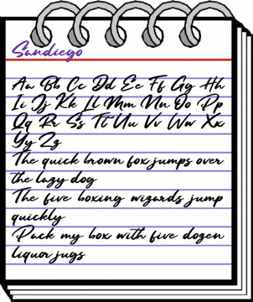 Sandiego Regular animated font preview Sandiego Regular animated font preview