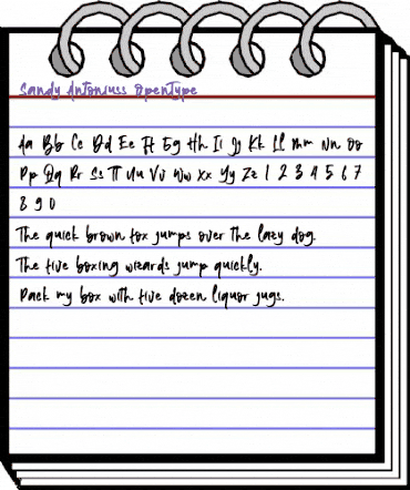 Sandy Antoniuss Regular animated font preview Sandy Antoniuss Regular animated font preview