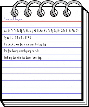 Sandyhill Regular animated font preview Sandyhill Regular animated font preview