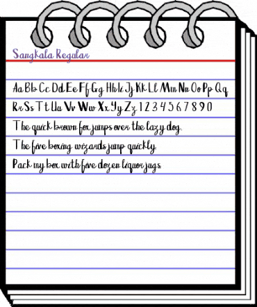 Sangkala Regular animated font preview Sangkala Regular animated font preview