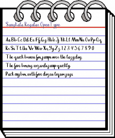 Sangkala Regular animated font preview Sangkala Regular animated font preview