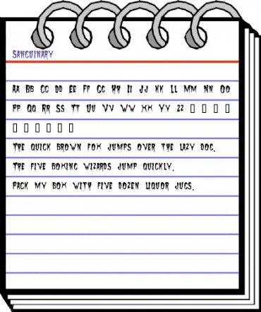 Sanguinary Regular animated font preview Sanguinary Regular animated font preview