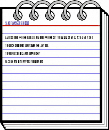 Sans Fransisco Semi Bold animated font preview Sans Fransisco Semi Bold animated font preview