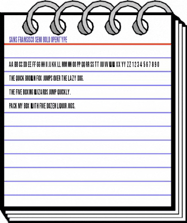 Sans Fransisco Semi Bold animated font preview Sans Fransisco Semi Bold animated font preview