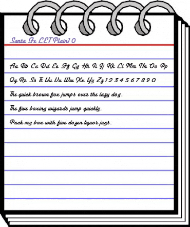 Santa Fe LET Plain animated font preview Santa Fe LET Plain animated font preview