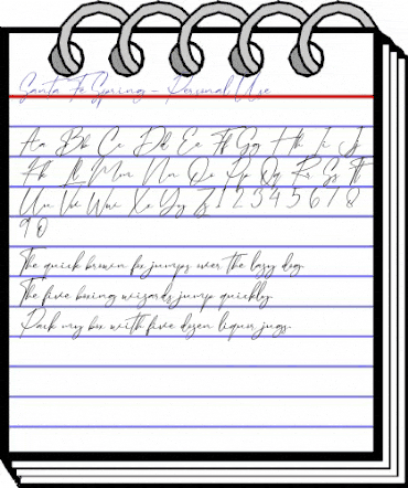 Santa Fe Spring - Personal Use Regular animated font preview