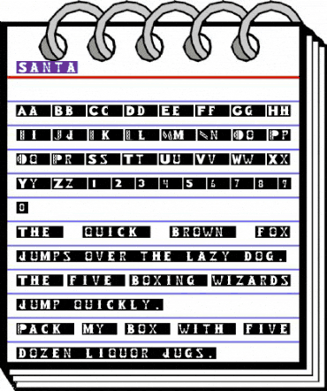 Santa Regular animated font preview