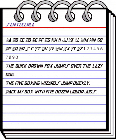 santacarla Regular animated font preview santacarla Regular animated font preview