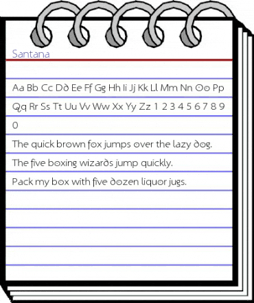 Santana Regular animated font preview Santana Regular animated font preview