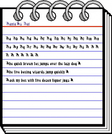 Santa's Hat Regular animated font preview
