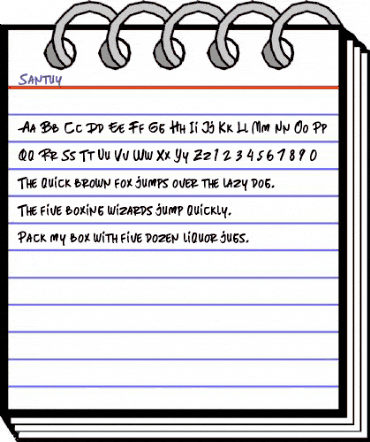 Santuy Regular animated font preview Santuy Regular animated font preview