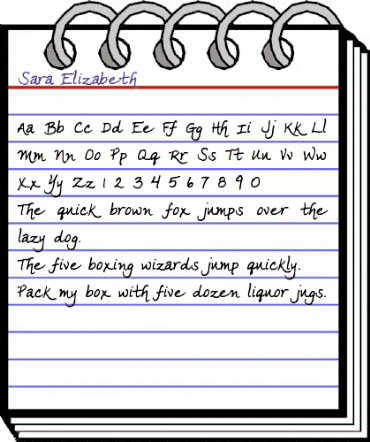 Sara Elizabeth Regular animated font preview Sara Elizabeth Regular animated font preview