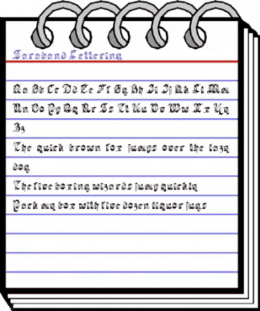Saraband Lettering Regular animated font preview