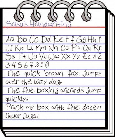 Sasu's Handwriting Regular animated font preview